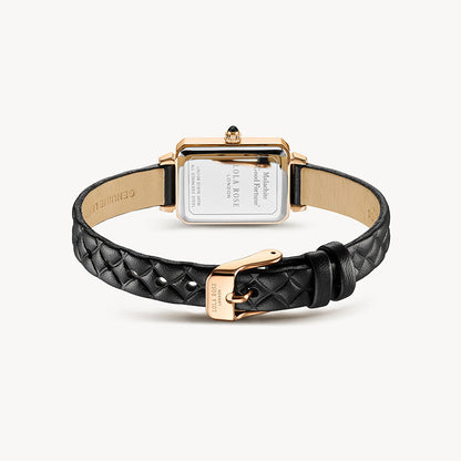 New Malachite Textured Watch with Leather Strap