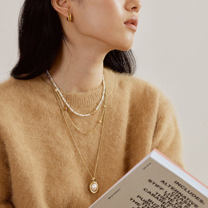 New Heliocentric Mabe Pearl Necklace