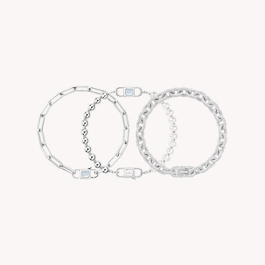 Urban Stacked Chain Bracelet Gift Set