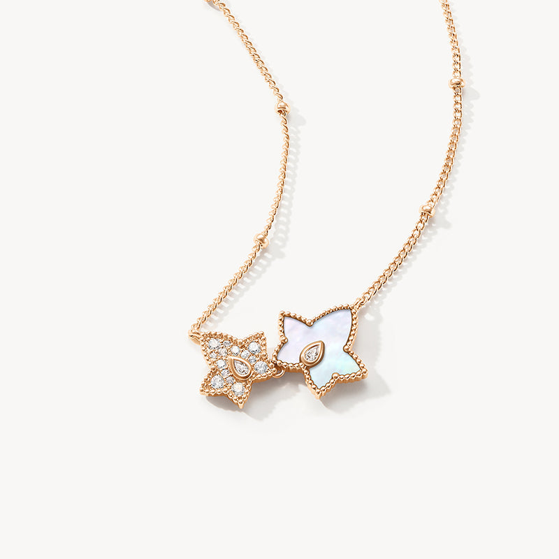 Mother of Pearl Bead Necklace & Drop Earrings Set