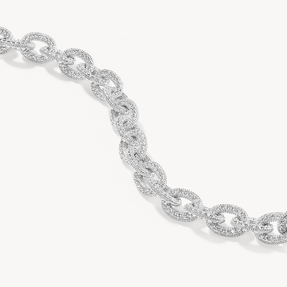 Urban Platinum-Tone Oval Chain Bracelet