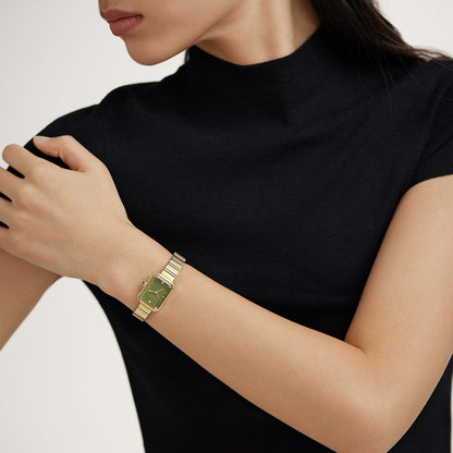 Ms. Lola Green Onyx Watch with Quick-Release Strap
