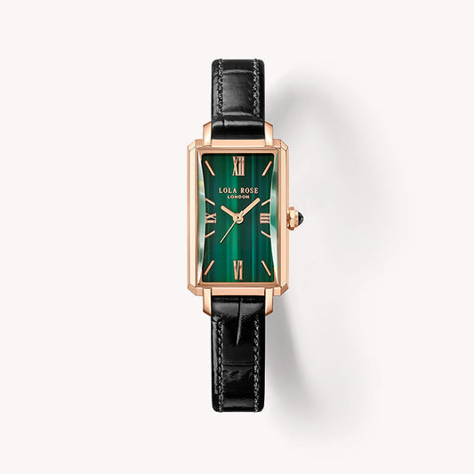 Slender Waist Malachite Textured Watch