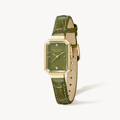Ms. Lola Green Onyx Watch with Quick-Release Strap