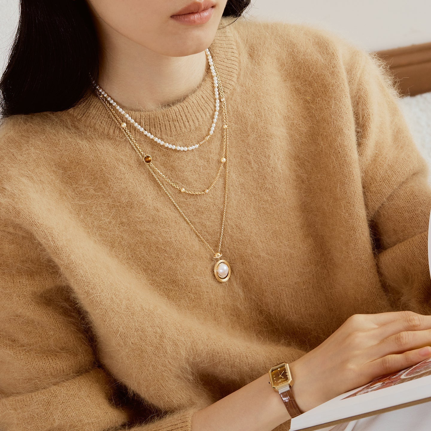 New Heliocentric Mabe Pearl Necklace