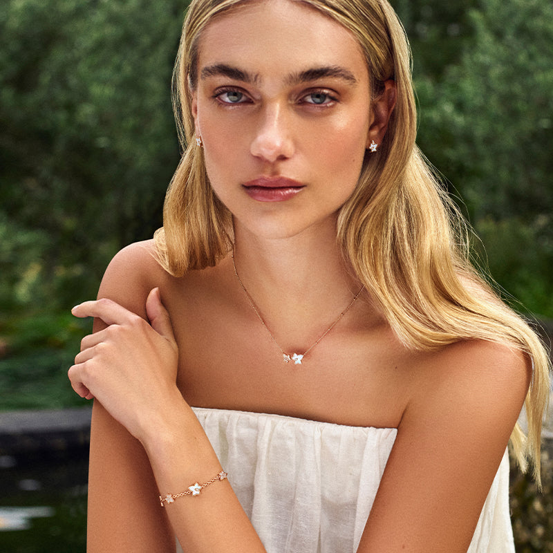 [New In] Mother of Pearl Bead Huggie Earrings