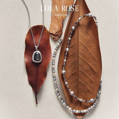 Silver-Sand Obsidian Necklace
