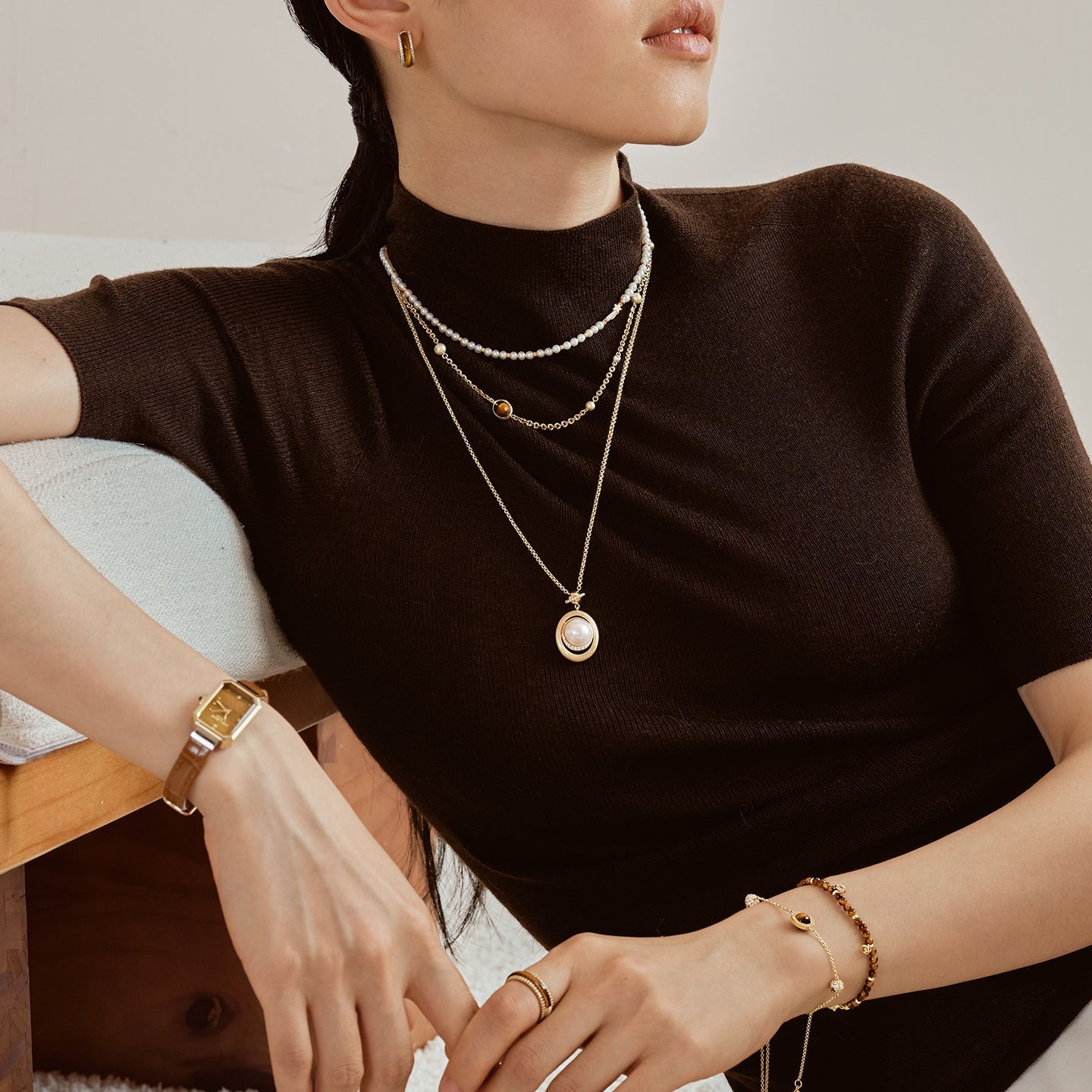 New Heliocentric Mabe Pearl Necklace