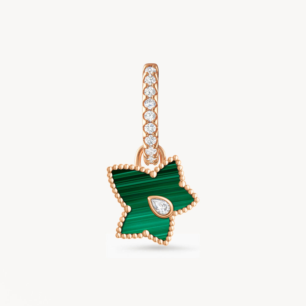 Malachite Bead Bracelet & Drop Earrings Set