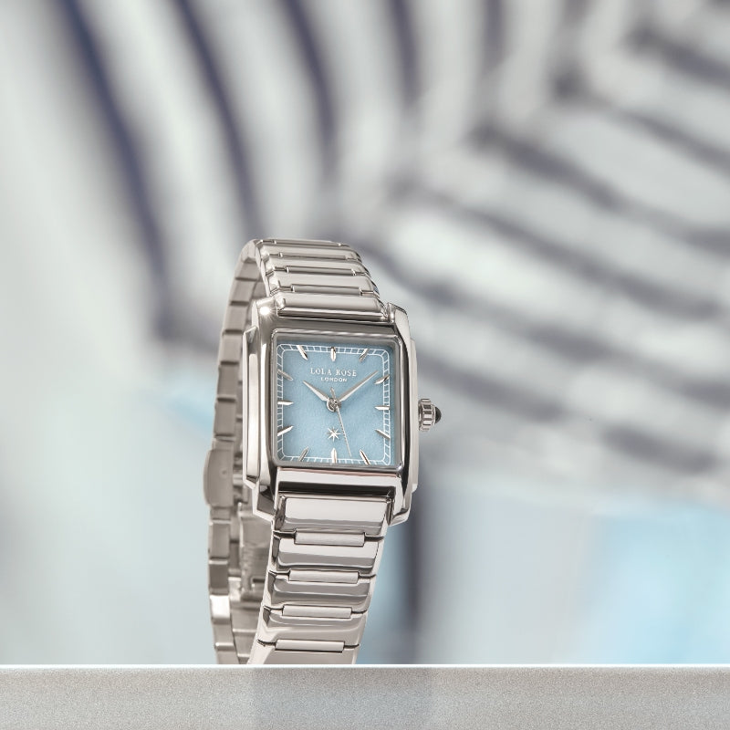 Urban Blue Square Quartzite Jade Watch