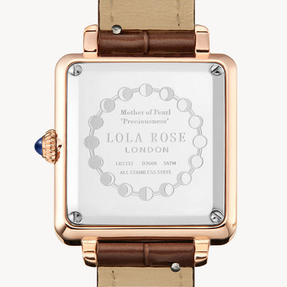 New Cube Mother of Pearl Moon Phase Watch