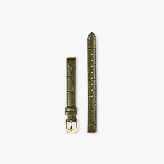 Ms. Lola Green Bamboo-Pattern Leather Strap