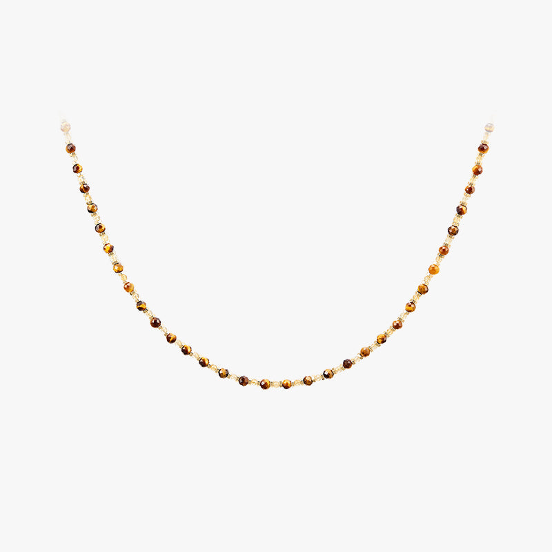 New Tiger's Eye Beaded Necklace
