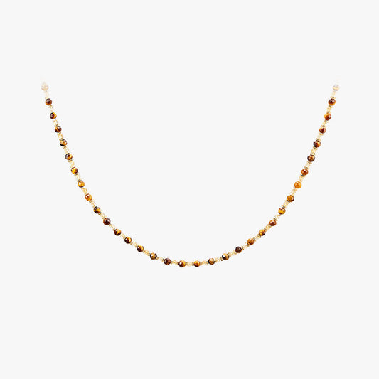 New Tiger's Eye Beaded Necklace