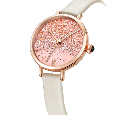 Gradient Sparkle Pink Crystal Watch