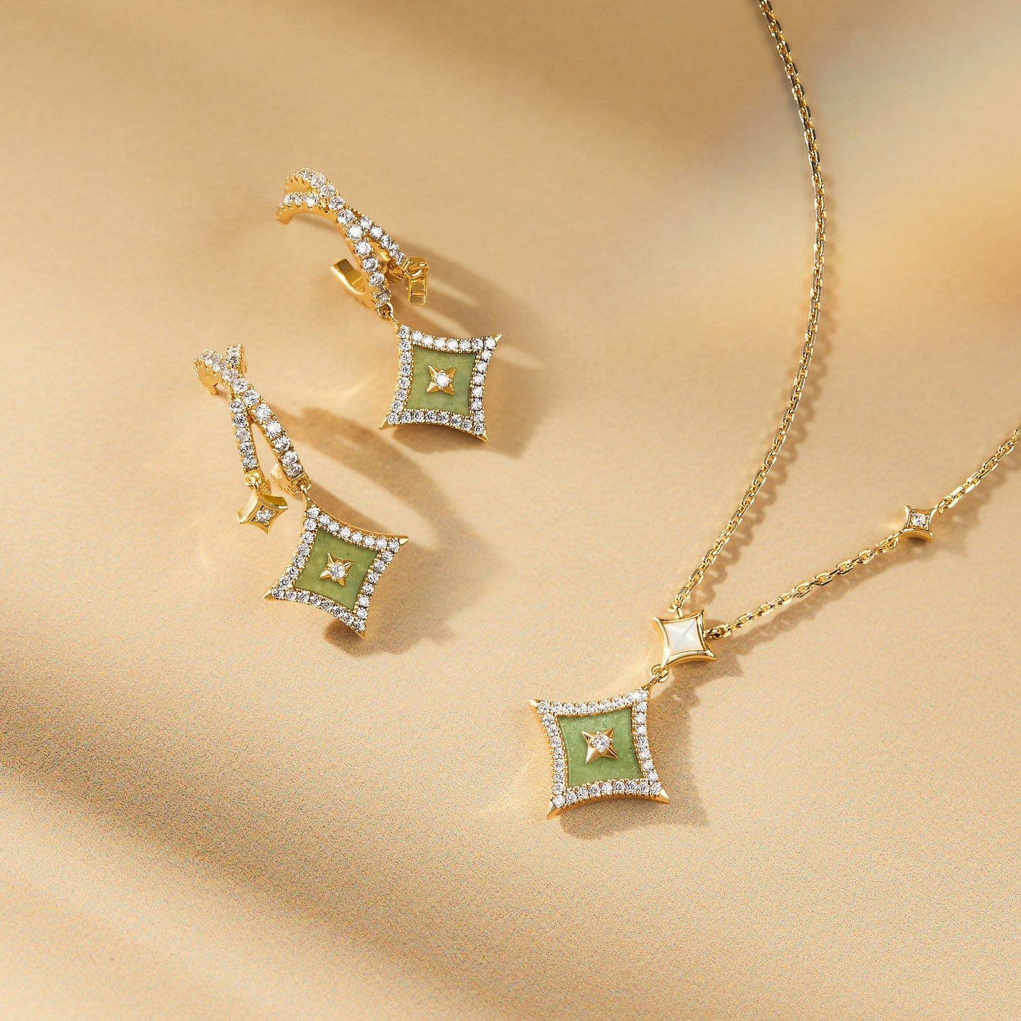 Aventurine Necklace & Earrings Gift Set