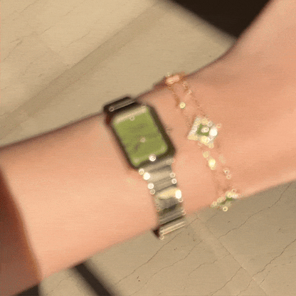 Ms. Lola Green Onyx Watch & Aventurine Star Charm Bracelet Gift Set