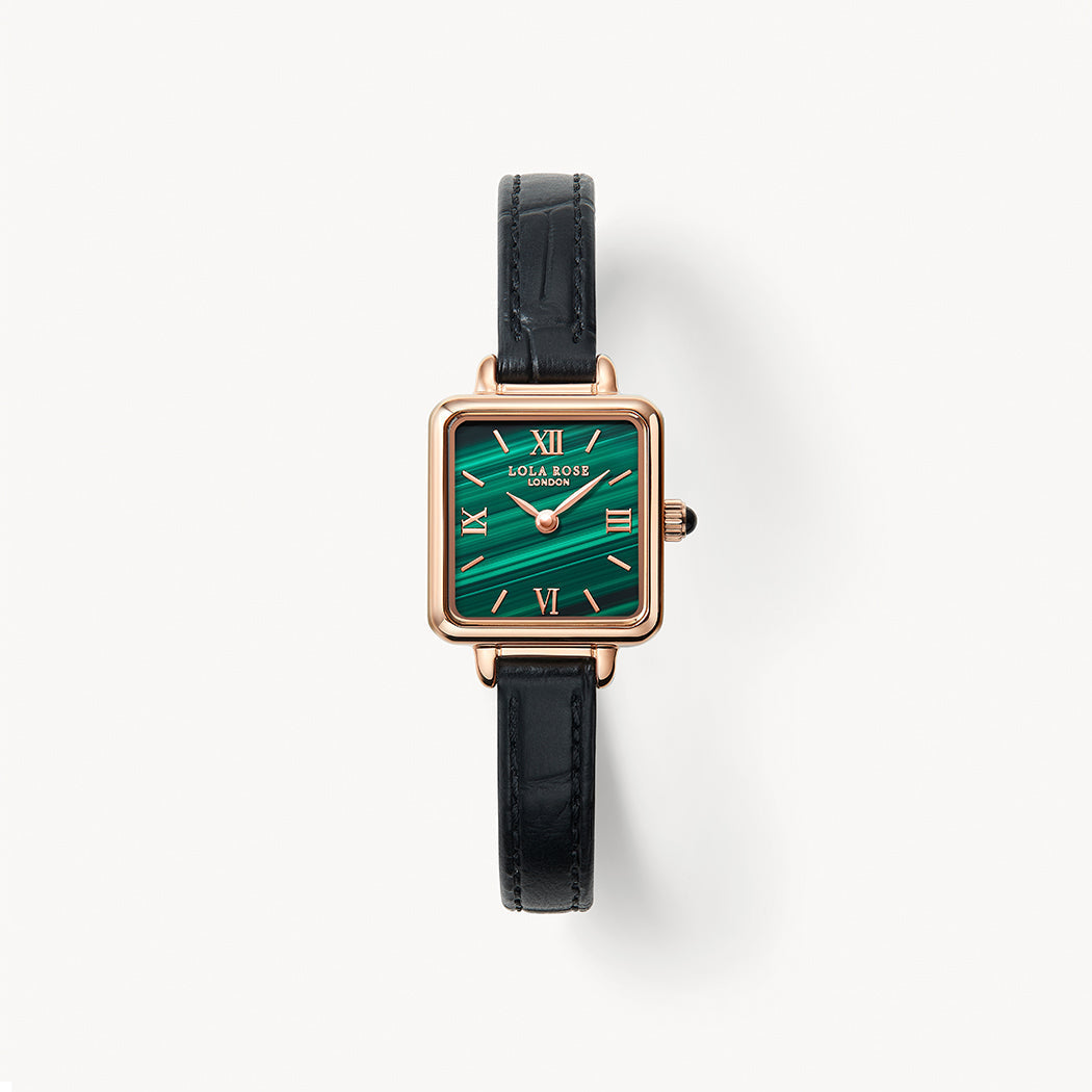 Malachite Cube Watch