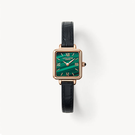 Malachite Cube Watch