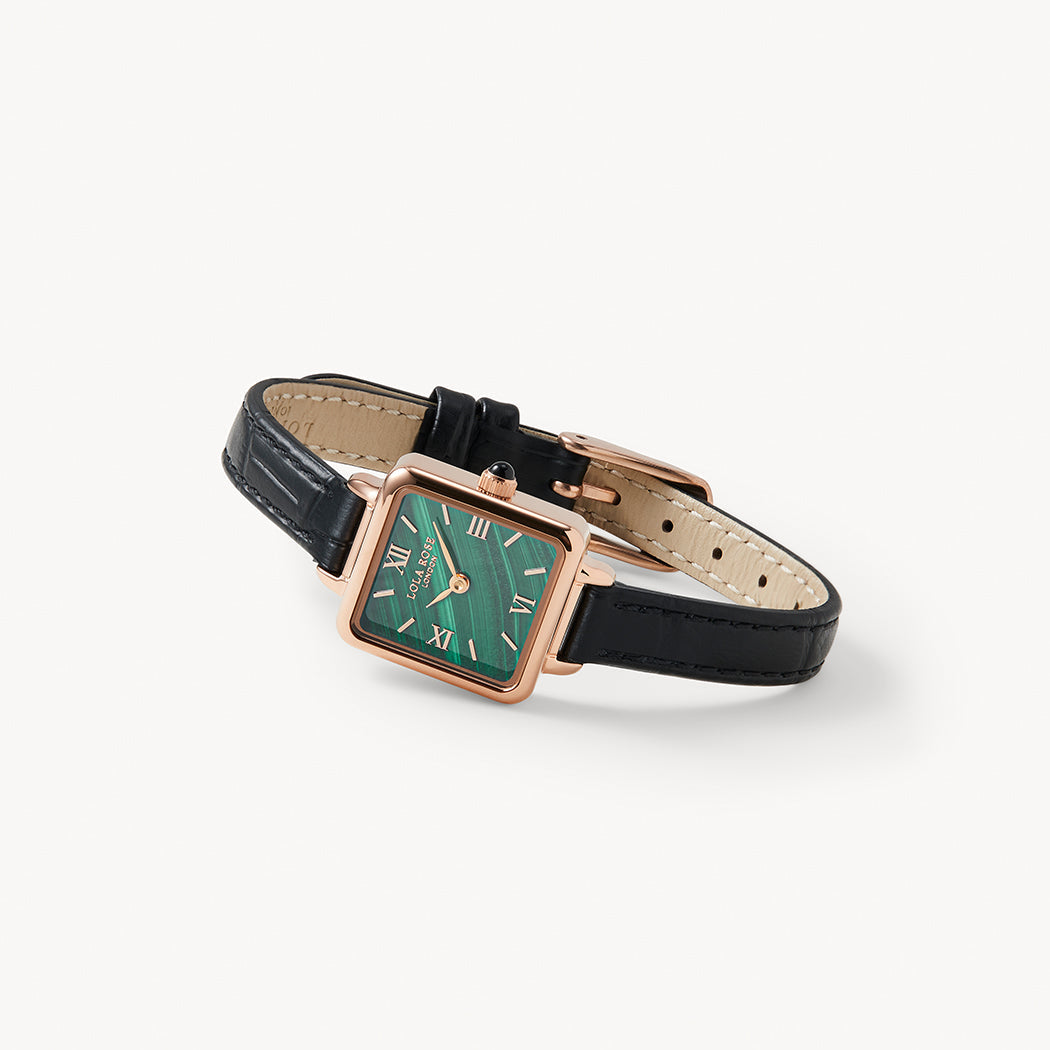 Malachite Cube Watch