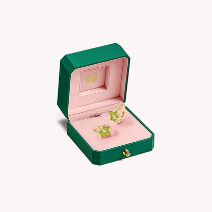 Lola Rose x AHALOLO Ivy Collection Green Calcite Huggie Earrings