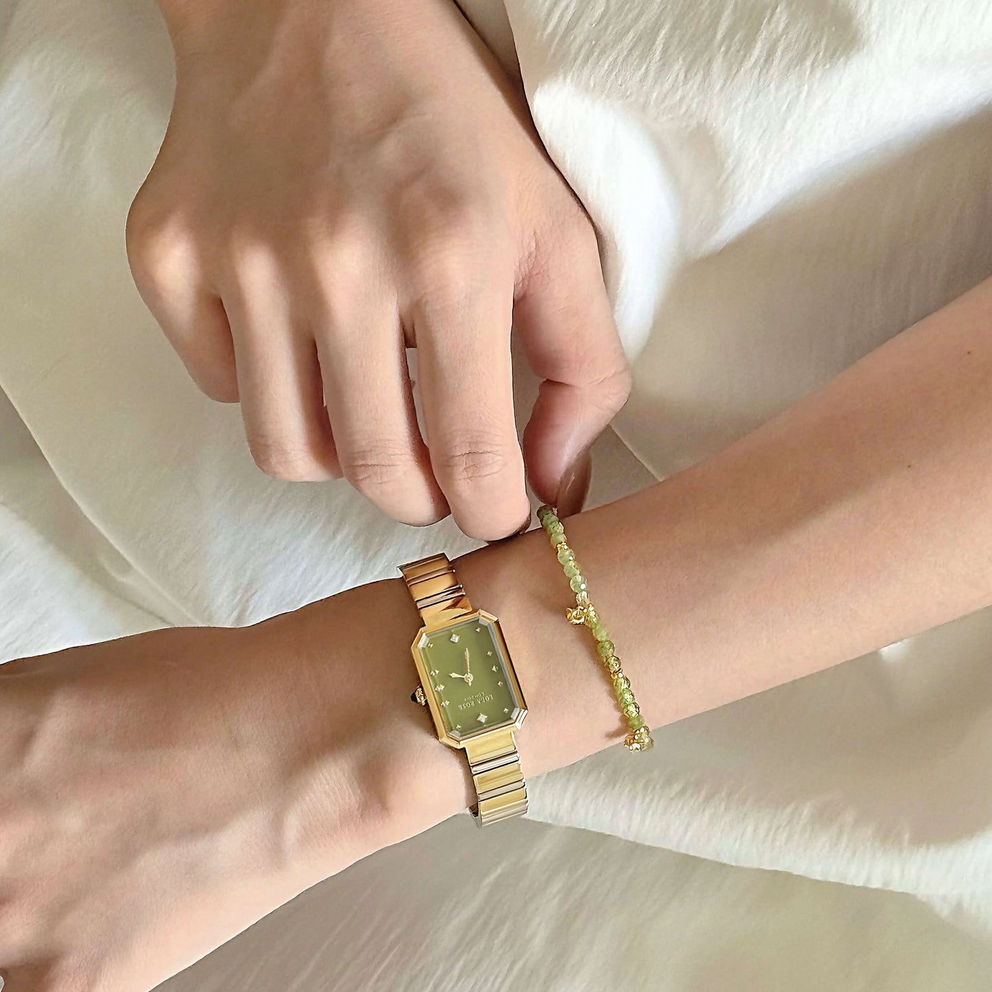 Ms. Lola Green Onyx Watch & Heliocentric Bracelet Gift Set