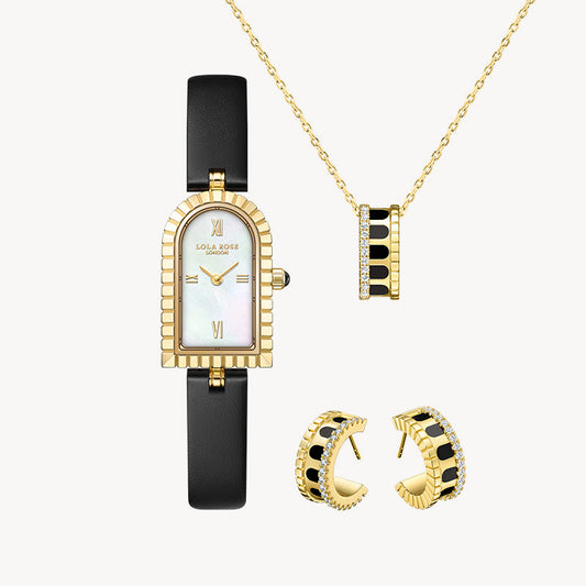 Arch Watch & Necklace & Earrings Gift Set