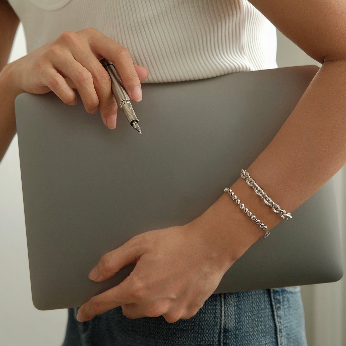 Urban Stacked Chain Bracelet Gift Set