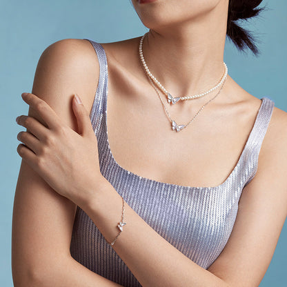 Crystal Butterfly Necklace Gift Sets