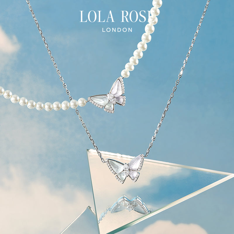 Crystal Butterfly Necklace Gift Sets