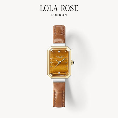 Ms Lola Tiger’s Eye Watch With Two Strap Set