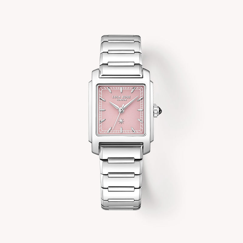 Urban Pink Square Quartzite Jade Watch