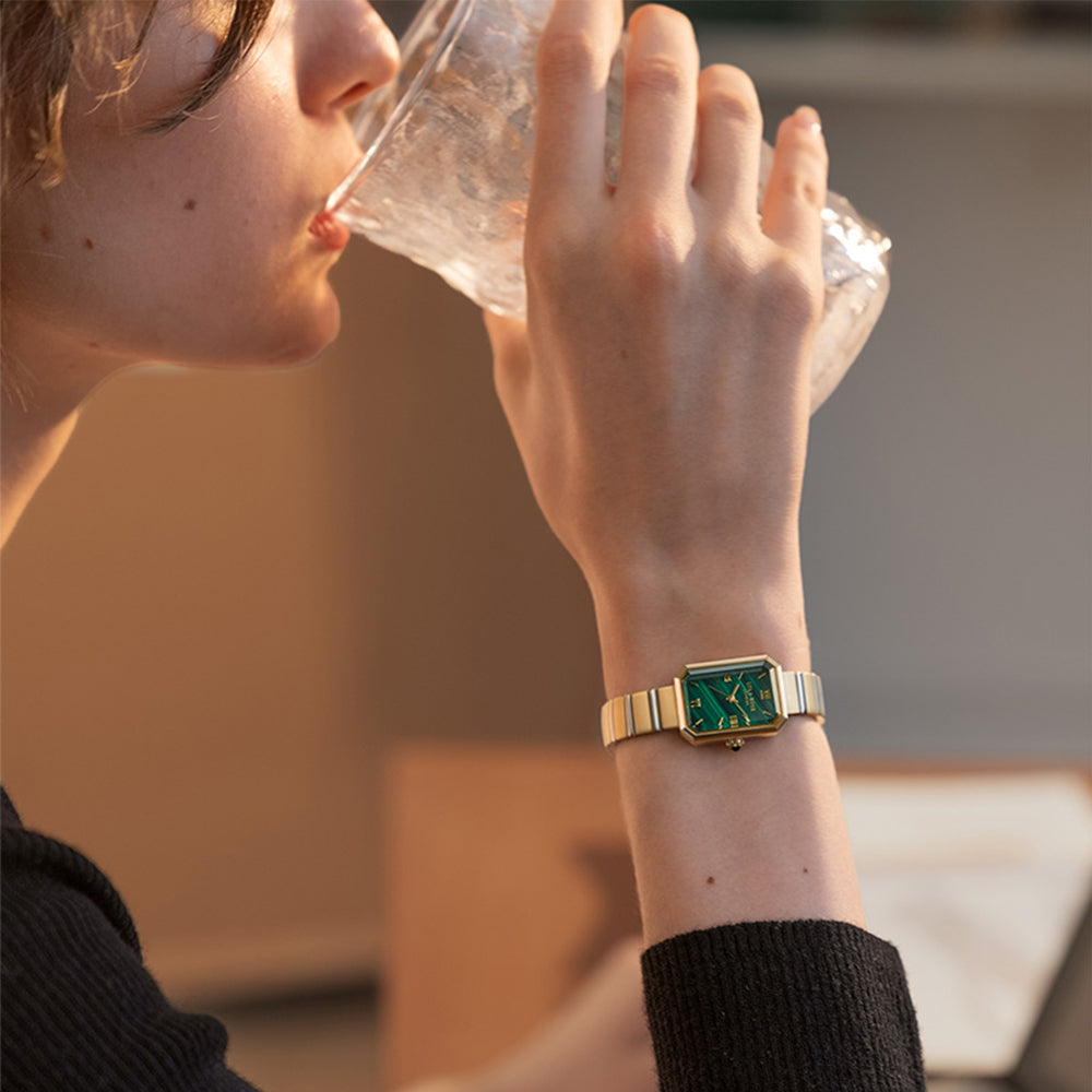 Set Ms. Lola Watches Malachite + Green Onyx + Tiger’s Eye