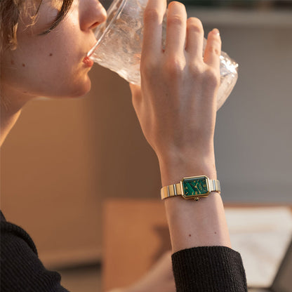 Set Ms. Lola Watches Malachite + Green Onyx + Tiger’s Eye