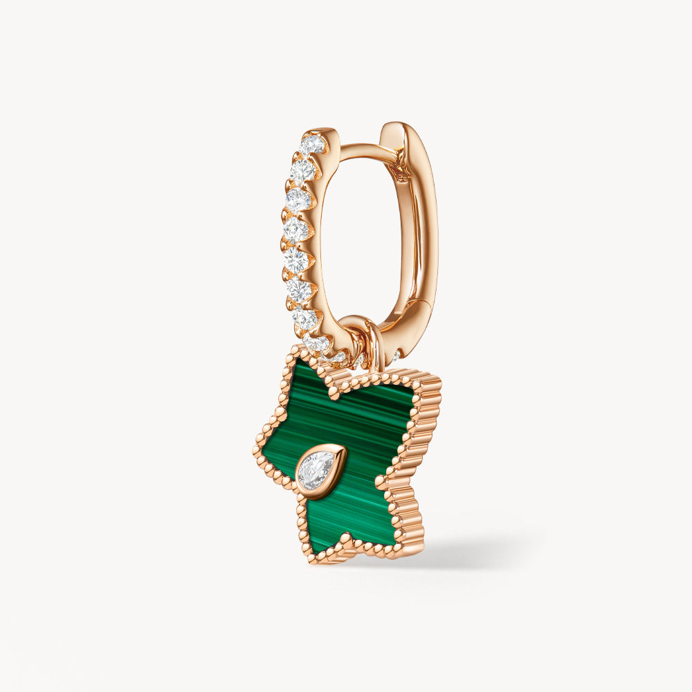 Malachite Bead Bracelet & Drop Earrings Set
