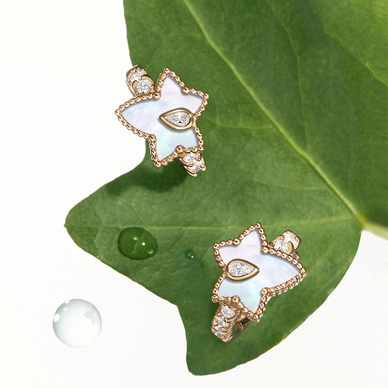 [New In] Mother of Pearl Bead Huggie Earrings