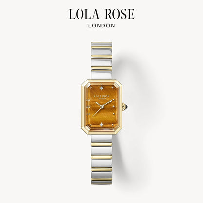 Ms Lola Tiger’s Eye Watch & Tiger's Eye Bracelet Gift Set