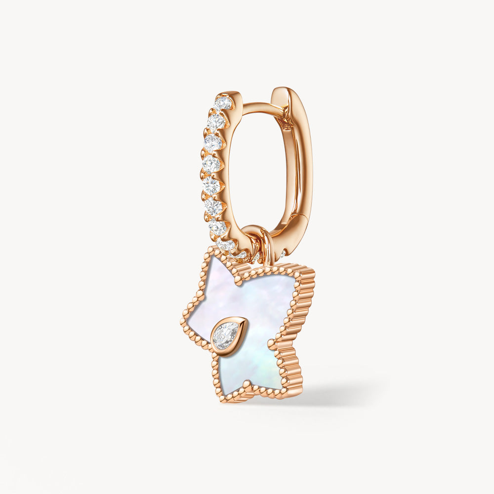 Mother of Pearl Bead Necklace & Drop Earrings Set