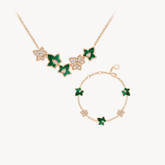 [New In] Malachite Bead Necklace & Bracelet Gift Set
