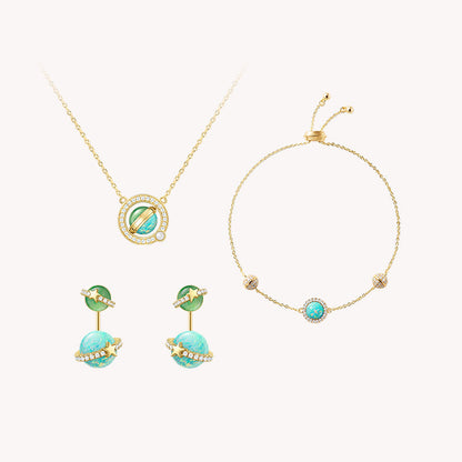 Heliocentric Opal Necklace & Earrings & Bracelet Gift Set