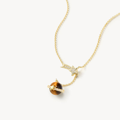 Tiger's Eye Necklace & Earrings & Bracelet Gift Set