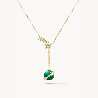 Malachite Necklace & Earrings & Bracelet Gift Set