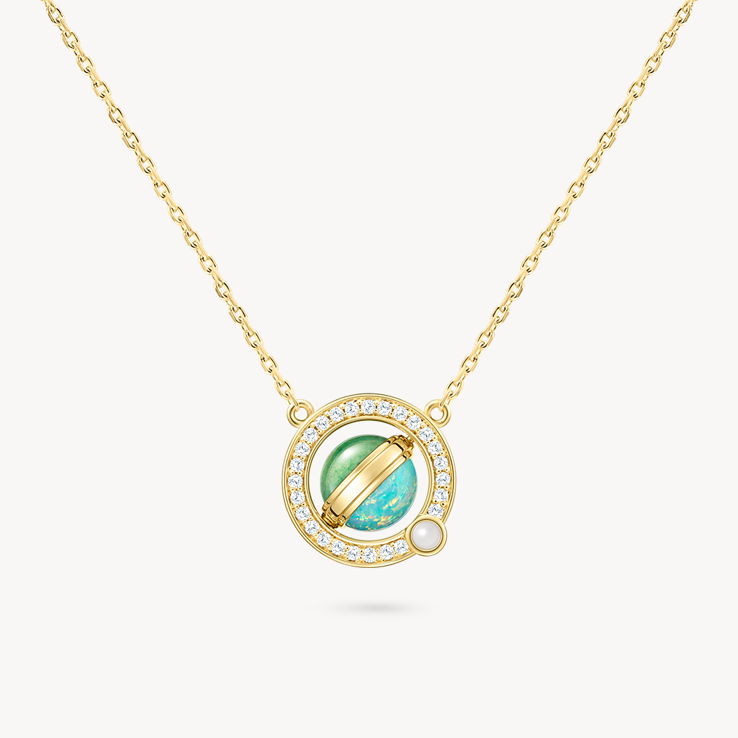 Heliocentric Opal Necklace & Earrings & Bracelet Gift Set