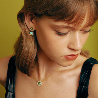 Heliocentric Opal Necklace & Earrings & Bracelet Gift Set