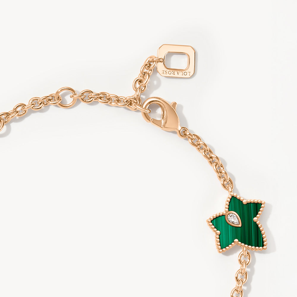 [New In] Malachite Bracelet, 5-leaf motif
