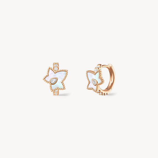 [New In] Mother of Pearl Bead Huggie Earrings