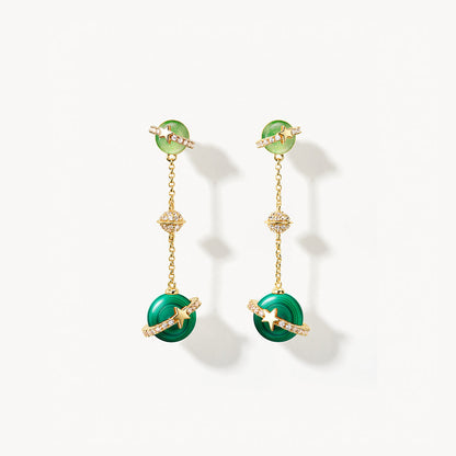 Malachite Necklace & Earrings & Bracelet Gift Set