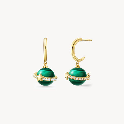Malachite Necklace & Earrings & Bracelet Gift Set