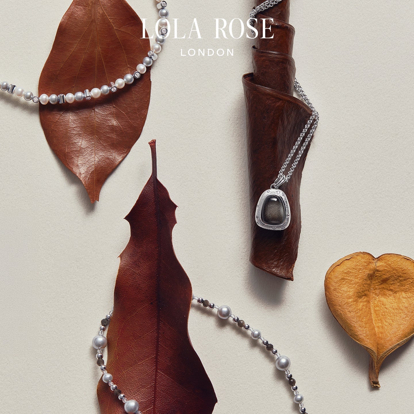 Silver-Sand Obsidian Necklace