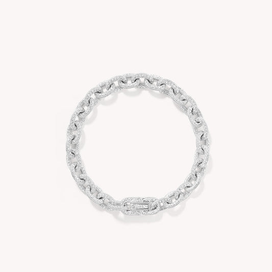 Urban Platinum-Tone Oval Chain Bracelet